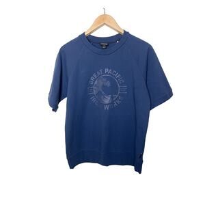 NWT Patagonia Sweatshirt Short Sleeve Great Pacific Iron Works Women Medium Blue